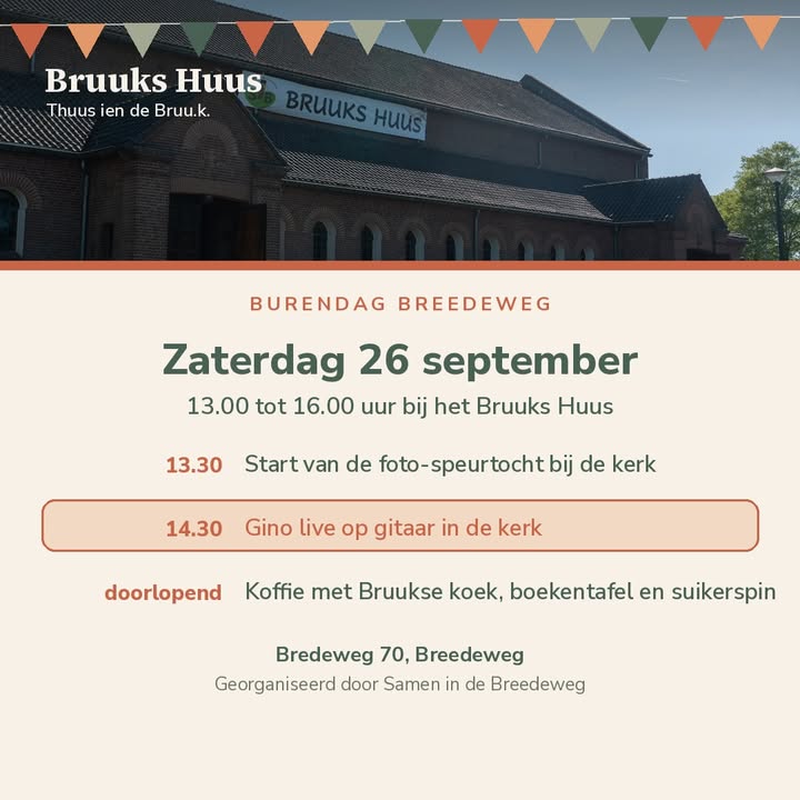 Morgen is het Burendag, en we gaan muziek maken
